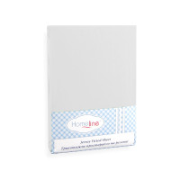Простирадло трикотажне на резинці Home Line (світло-сіре) 160х200см 123176