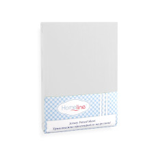 Простирадло трикотажне на резинці Home Line (світло-сіре) 160х200см 123176