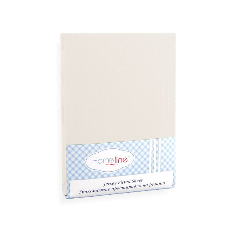 Простирадло трикотажне на резинці Home Line (бежеве) 160х200см 123175
