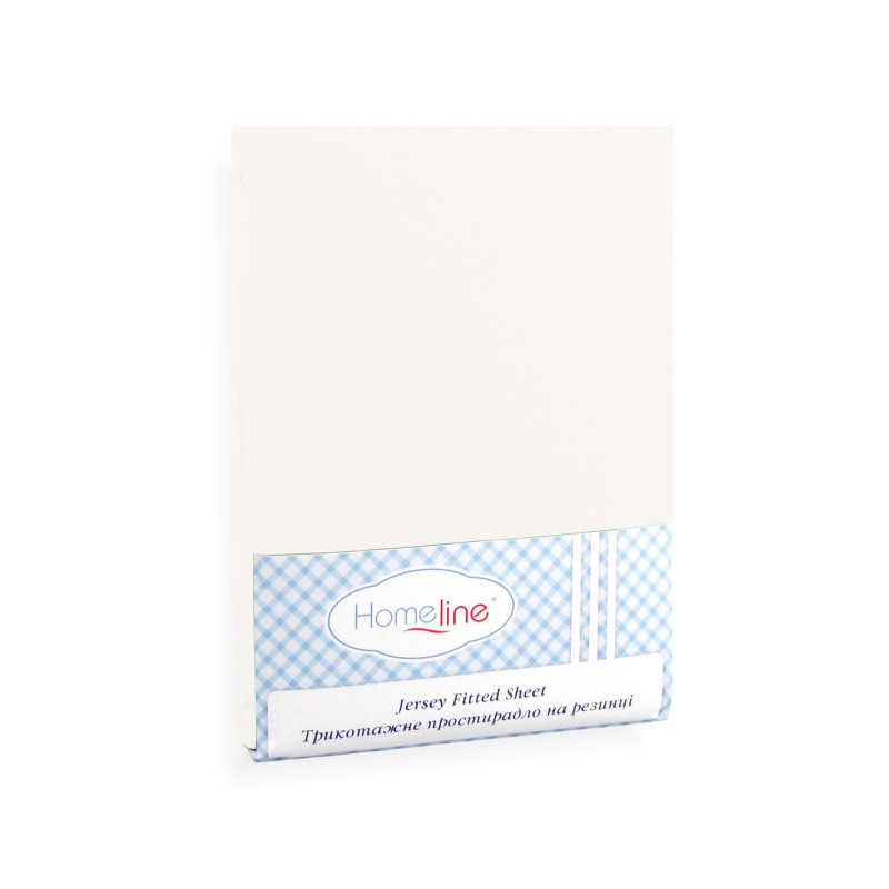 Простирадло трикотажне на резинці Home Line (кремове) 140х200см 123171