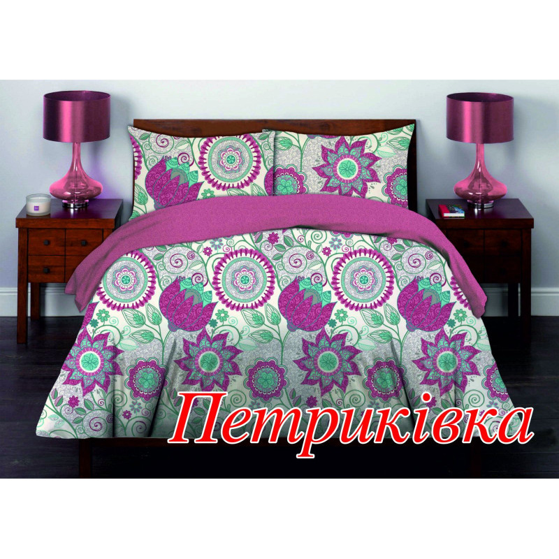 Двоспальний комплект постільної білизни Home Line "Петриківка" 70х70 122817