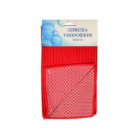 Серветка з мікрофібри Home Line "Сітка червона" 30х50см 120320