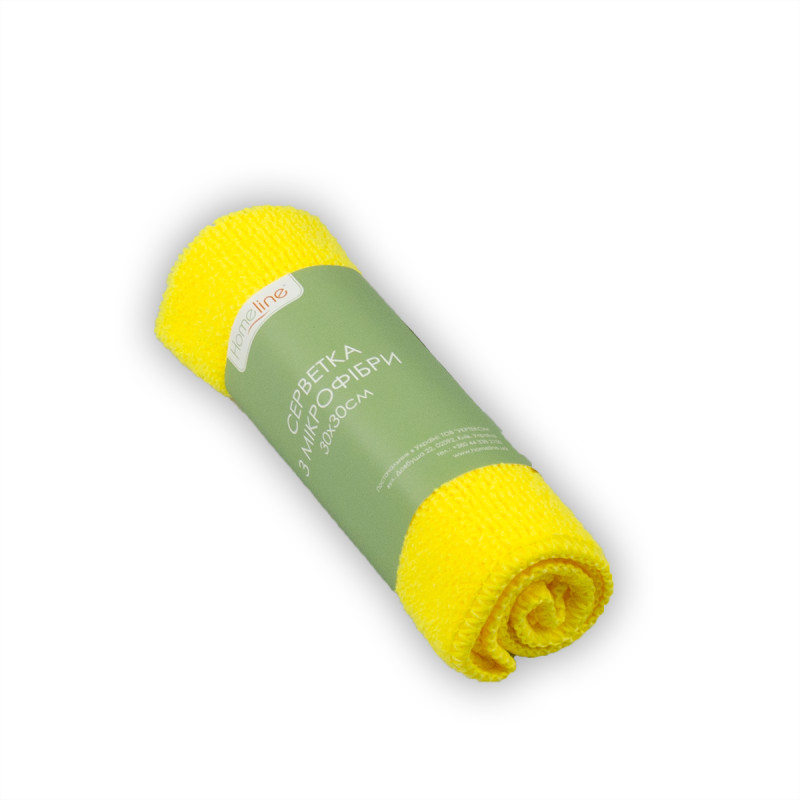 Салфетка из микрофибры Home Line (желтая) 30х30см 120313