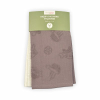Набір рушників махрових кухонних 2 шт. Home Line (кремово-кавовий) 40х60см 118296
