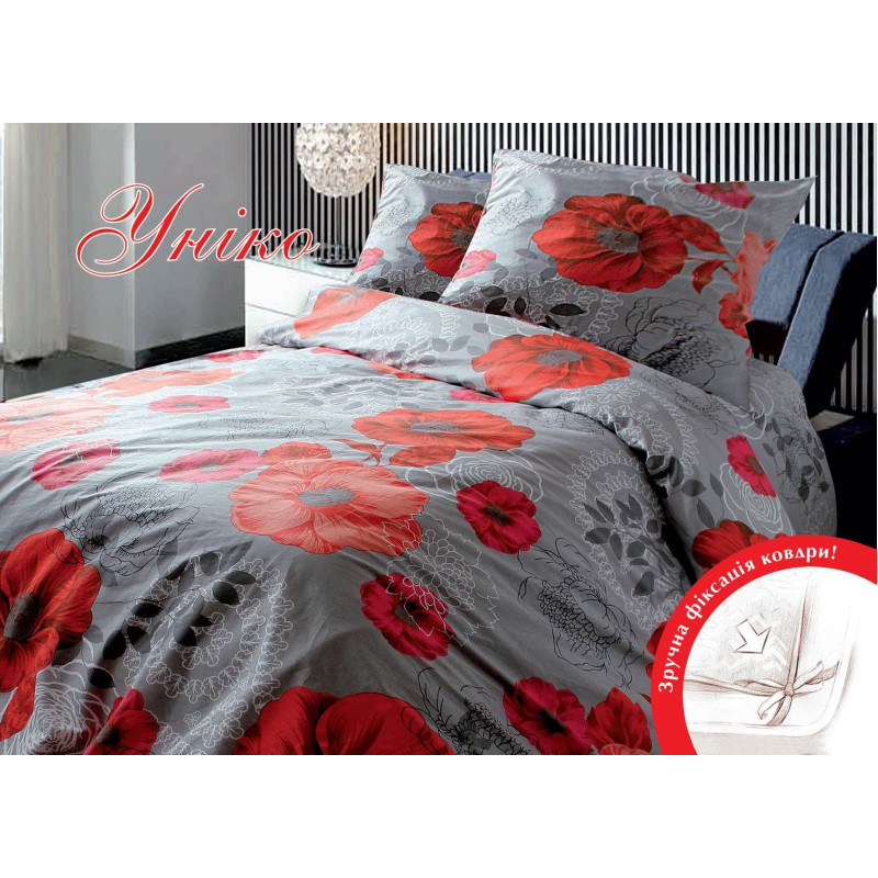 Евро комплект постельного белья Home Line "Унико" 117875