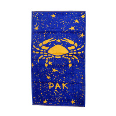 Рушник велюровий Home Line "Зодіак Рак" (синьо-жовті), 50х90см 117284
