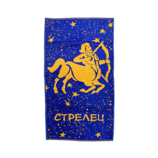 Рушник велюровий Home Line "Зодіак Стрілець" (синьо-жовті), 50х90см 117278