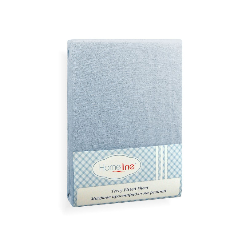 Простыня махровая на резинке Home Line (голубая) 200х200см 113838