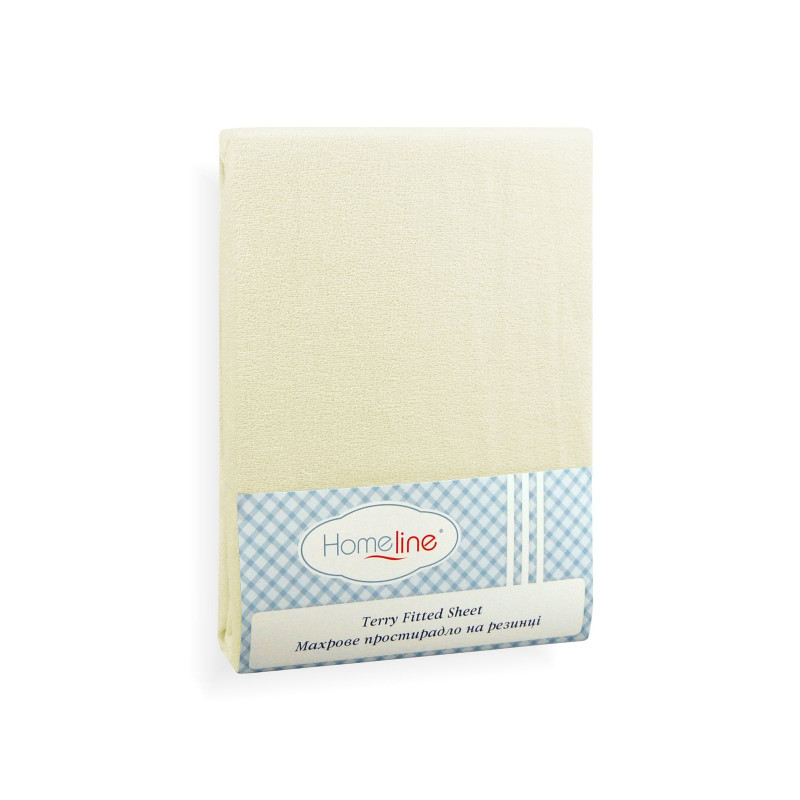 Простирадло махрове на резинці Home Line (кремове) 200х200см 113837