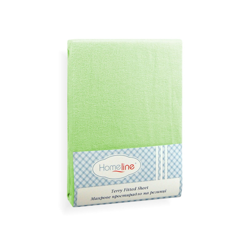 Простирадло махрове на резинці Home Line (салатове) 160х200см 113829