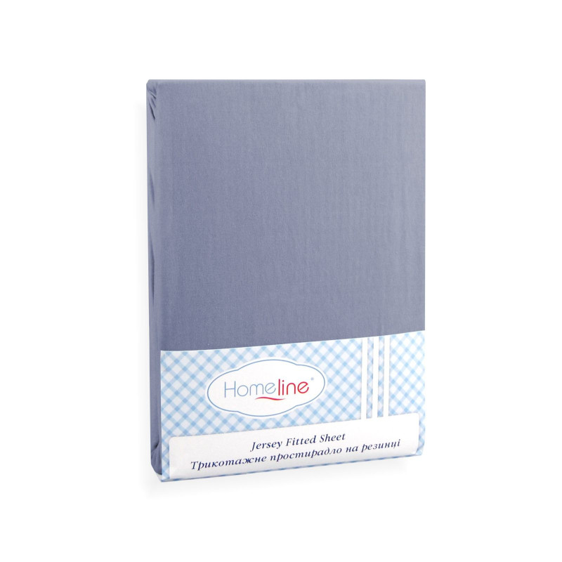 Простыня трикотажная на резинке Home Line (серый) 200х200см 113820