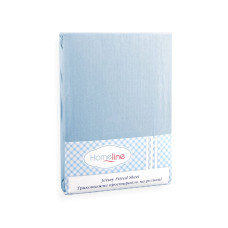Простыня трикотажная на резинке Home Line (голубая) 160х200см 113812
