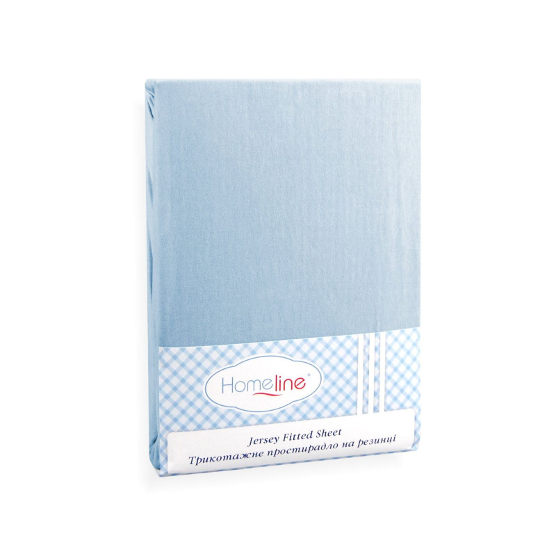 Простыня трикотажная на резинке Home Line (голубая) 160х200см 113812