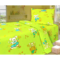 Дитячий комплект постільної білизни Home Line "Веселі мишенята" (зелений) 113373