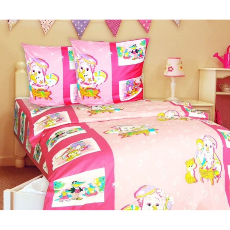 Детский комплект постельного белья Home Line "Мойдодир" (красный) 113364