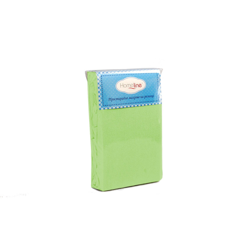 Простирадло махрове на резинці Home Line (салатове) 180х200см 110505