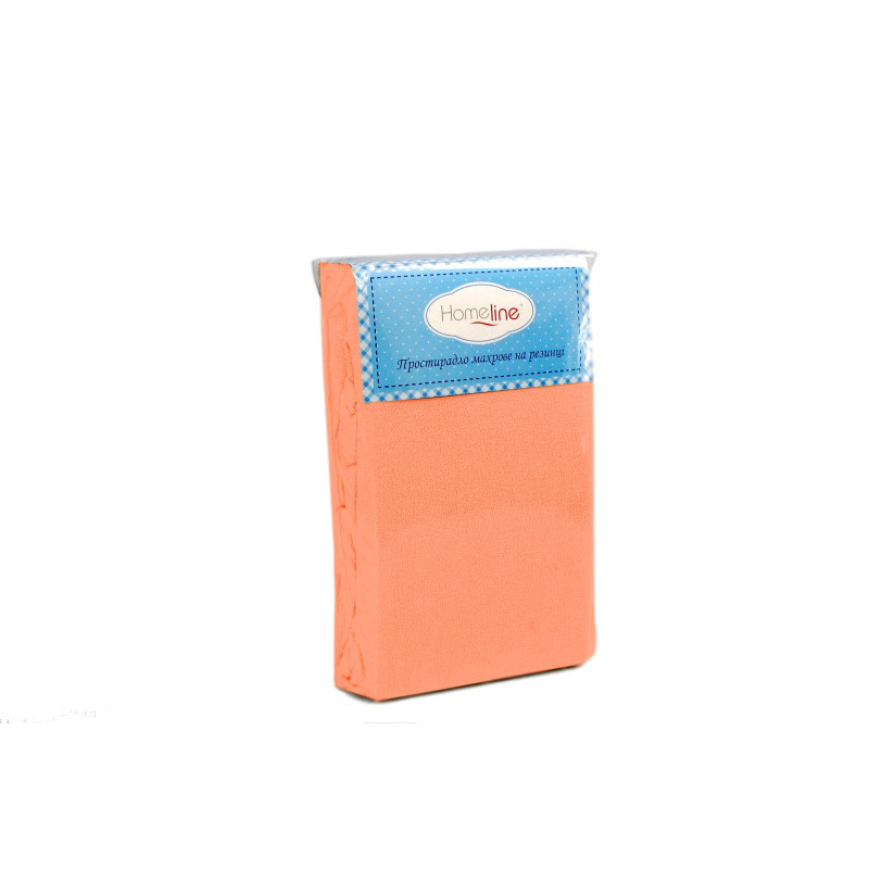 Простирадло махрове на резинці Home Line (персикове) 180х200см 110477
