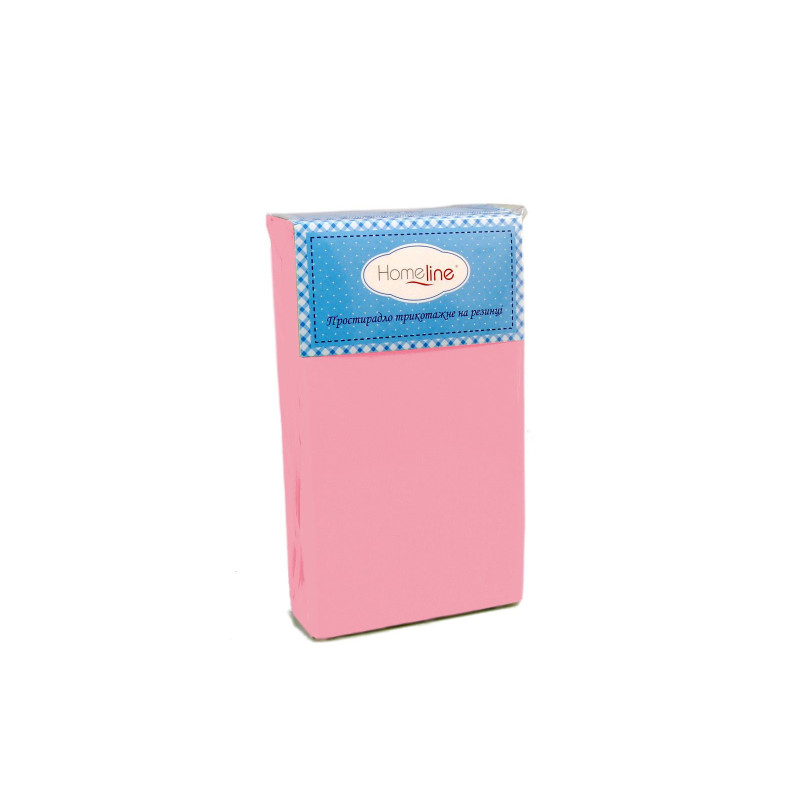 Простирадло трикотажне на резинці Home Line (рожеве) 180х200см 110439