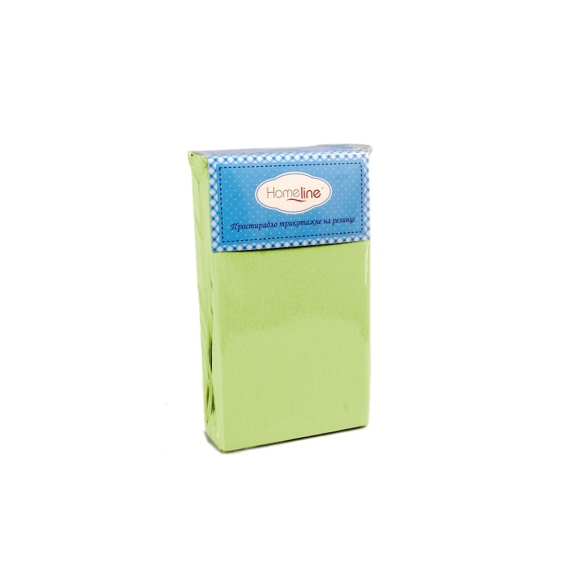 Простирадло трикотажне на резинці Home Line (салатове) 140х200см 110416