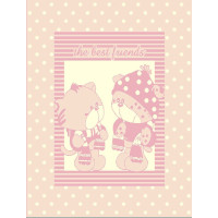 Плед Merinos "Pisi pisi pink" з іграшкою 100x120см 109789