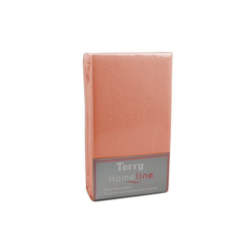 Простыня махровая на резинке Home Line (персиковая) 180х200см 105555