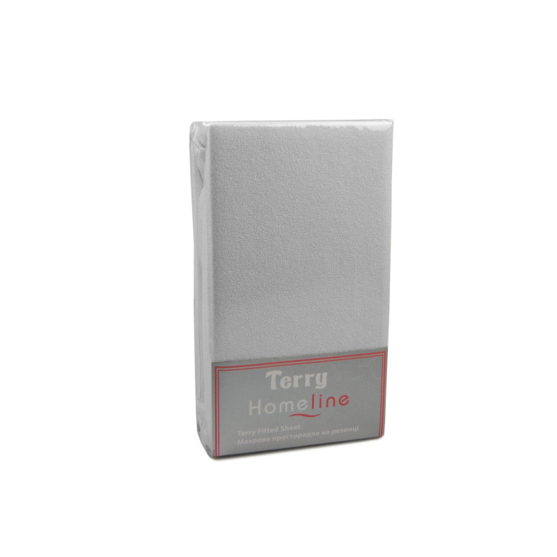 Простирадло махрове на резинці Home Line (сіре) 160х200см 105538