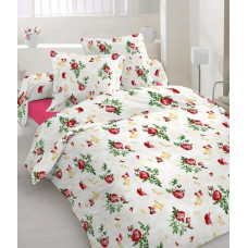 Двоспальный комплект постельного белья Home Line "Метелик" (бордовый) 70х70 105111