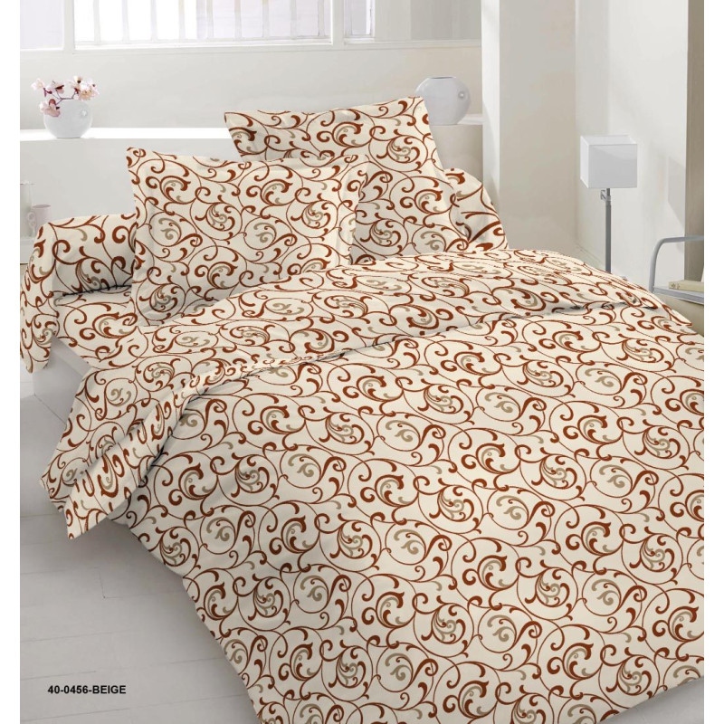 Євро комплект постільної білизни Home Line "Вензель" (кремовий) 70х70 105103
