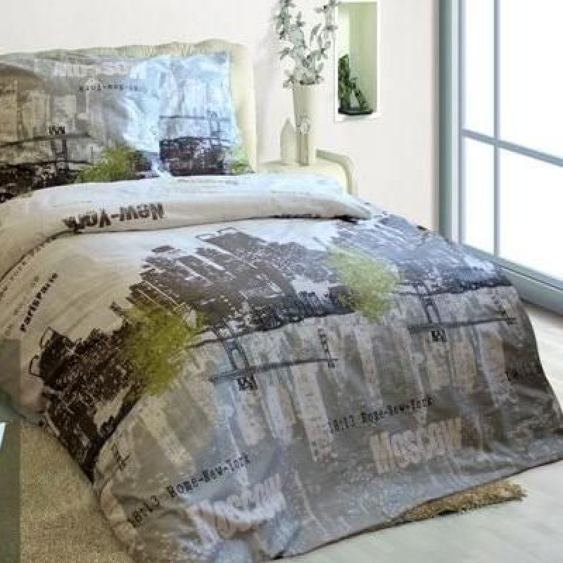 Евро комплект постельного белья Home Line "Мега-сити" 103851