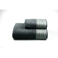 Рушник махровий Home Line "Eirene new" (сірий), 70х140 см 103508