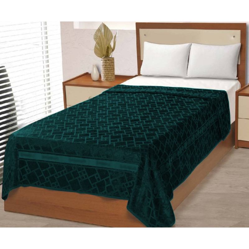 Простирадло махрове Shamrock (темно-зелене) 150х200см 96716