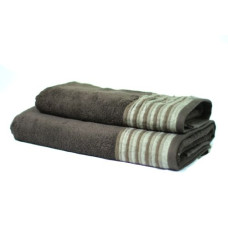 Рушник махровий Home Line "Eirene" (коричневий), 50х90см 96664