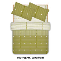 Євро комплект постільної білизни Home Line "Меридіан" (оливковий) 96591