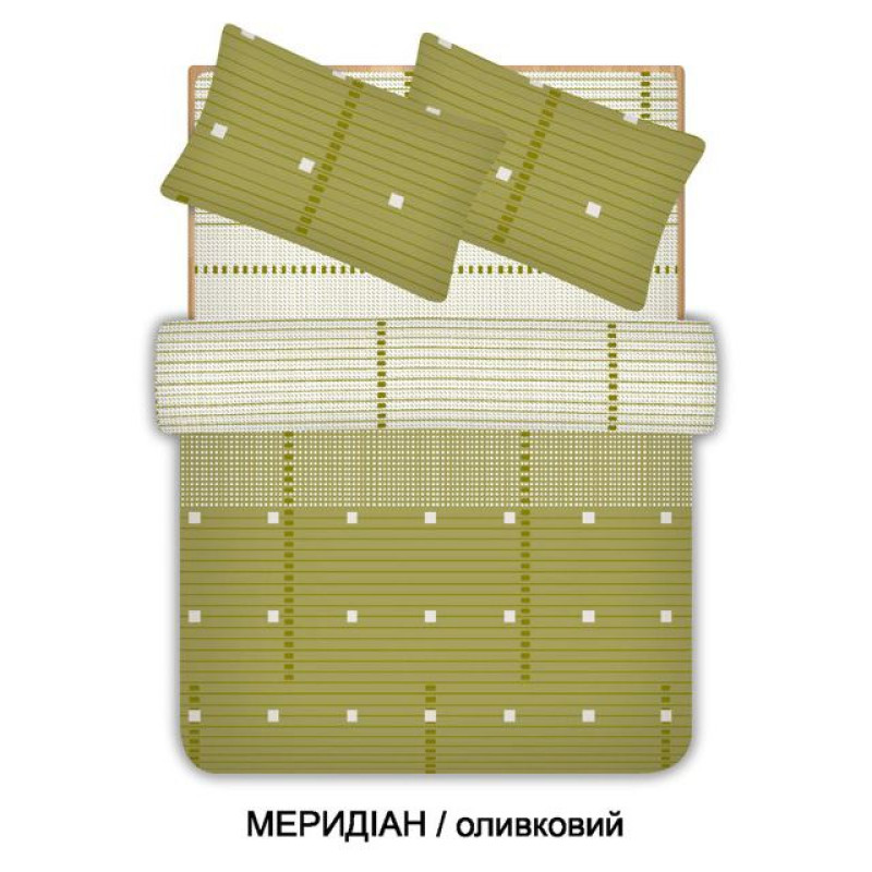 Евро комплект постельного белья Home Line "Меридиан" (оливковый) 96591