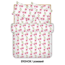 Півтораспальний комплект постільної білизни Home Line "В'юнок" (рожевий) 96547