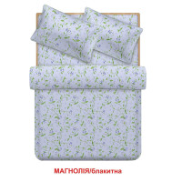 Евро комплект постельного белья Home Line "Магнолия" (голубой) 95697