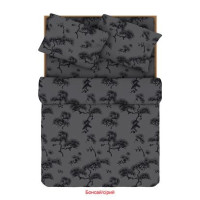 Півтораспальний комплект постільної білизни Home Line "Бонсай" (сірий) 88674