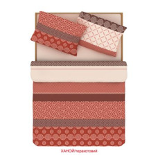 Півтораспальний комплект постільної білизни Home Line "Ханой" (теракотовий) 88507
