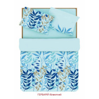 Двоспальный комплект постельного белья Home Line "Гербарий" (голубой) 88240