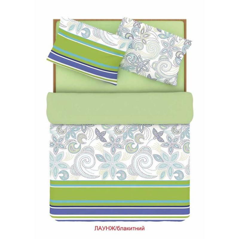 Евро комплект постельного белья Home Line "Лаунж" (голубой) 88185