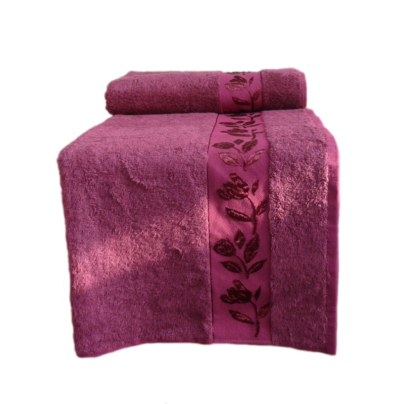 Рушник махровий Home Line "Себнем" (бордовий), 50х90см 53390