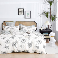 Евро комплект постельного белья Home Line "БЕЛАЯ ПИОН" 183061
