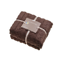 Плед флісовий Home Line жакард (шоколадний) 150х195см 187284