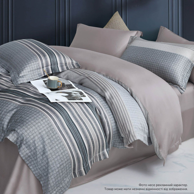 Євро комплект постільної білизни Home Line "СІРАКАВА" (в коробці) 187067