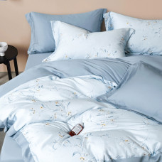 Євро комплект постільної білизни Home Line "ОРХІДЕЯ СИНІЙ" (в коробці) 187058