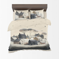 Півтораспальний комплект постільної білизни Home Line "ХАТКИ З ПТАХАМИ" 184469