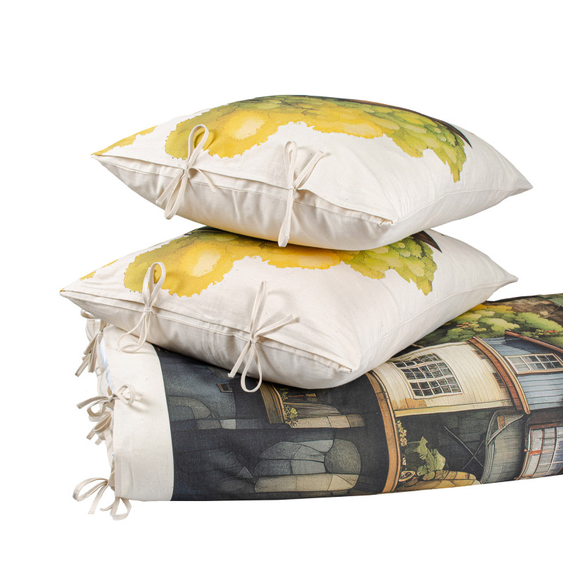 Півтораспальний комплект постільної білизни Home Line "ХАТКИ" 184468