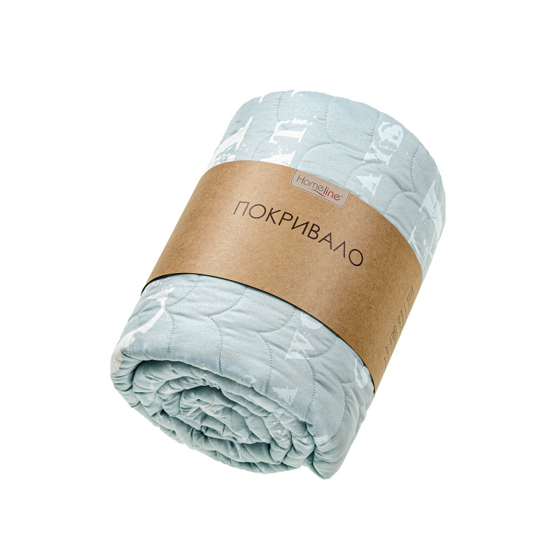 Покривало стьобане двостороннє Home Line 210х240 (ментол) 183986