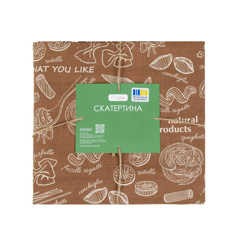 Скатертина Home Line "Паста" (світло-коричневий/суровий) 120х150 183953