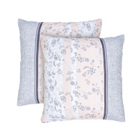 Наволочки бязеві (2шт.) "Затишок" (сіро-рожевий) 70х70см 183276